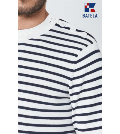 Jersey marinero de algodón a rayas BATELA