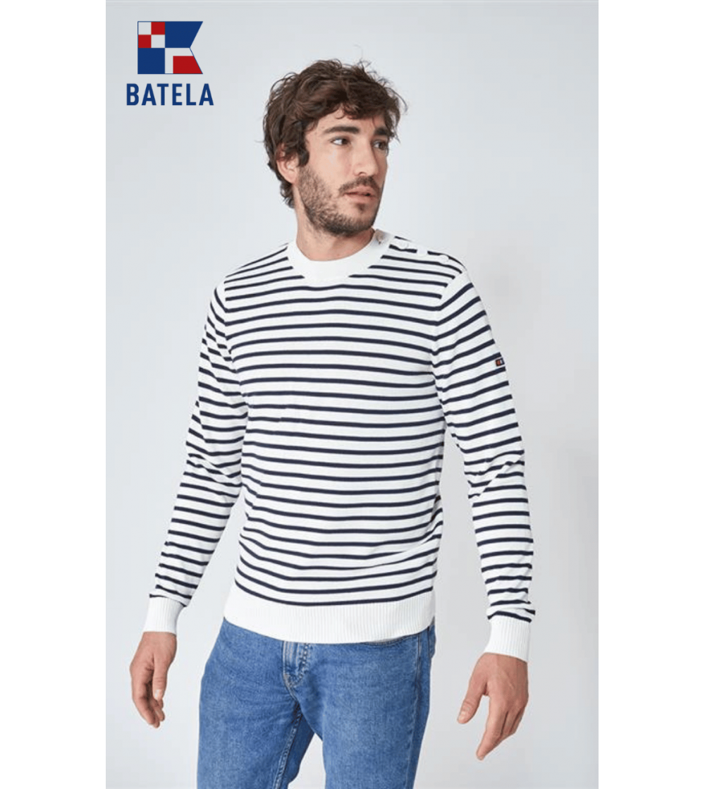 Jersey marinero de algodón a rayas BATELA