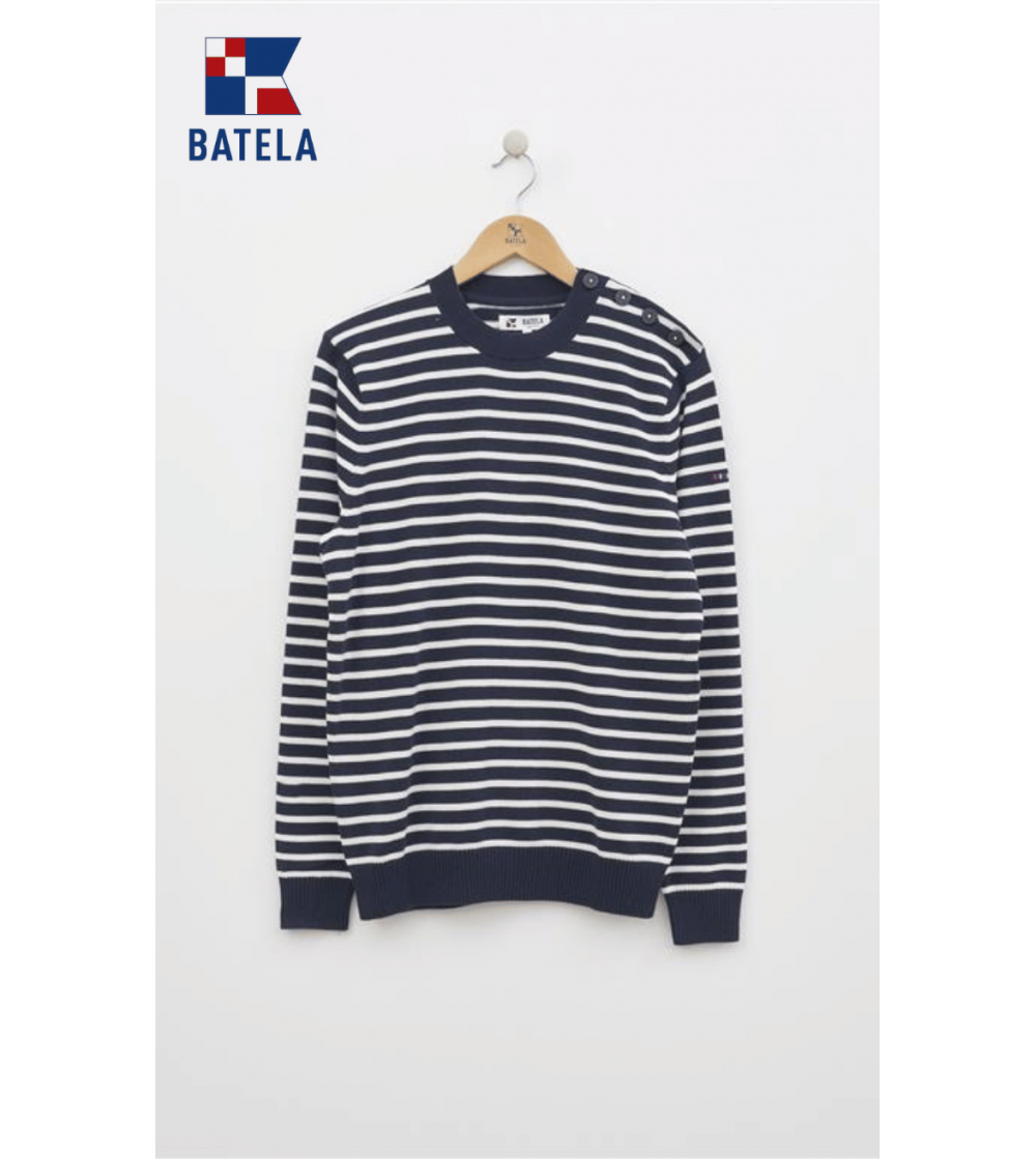 Jersey marinero de algodón a rayas BATELA