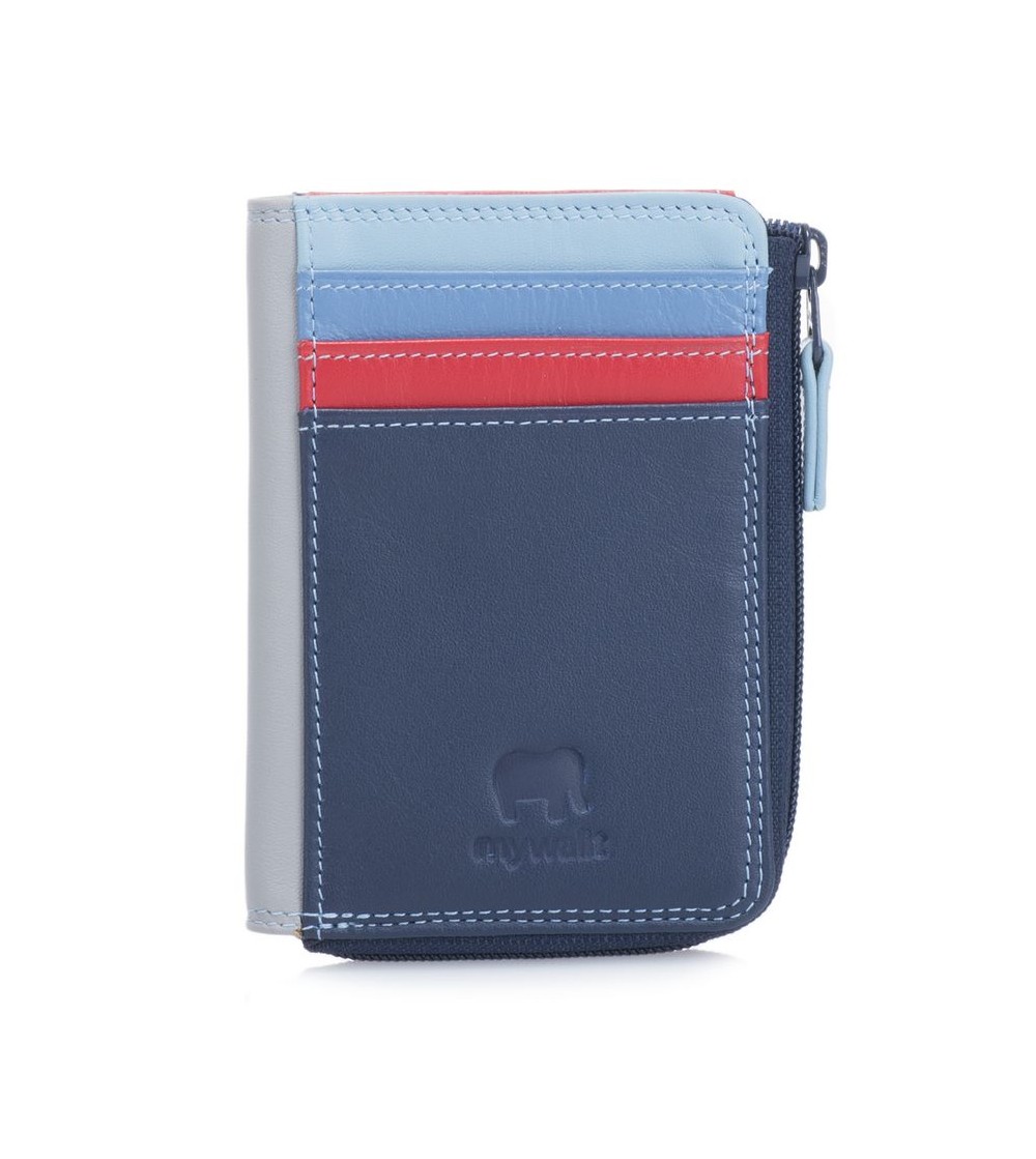 Monedero pequeño de piel con cremallera ROYAL
