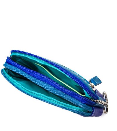 Monedero pequeño de piel doble cremallera SEASCAPE