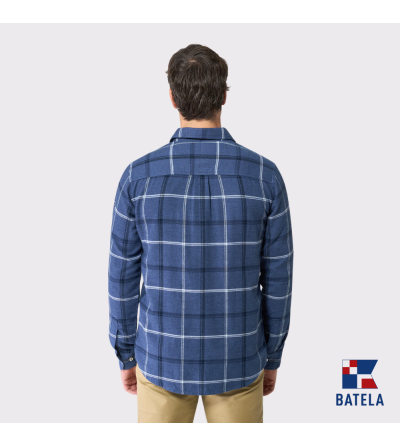 Camisa franela cuadros azules BATELA