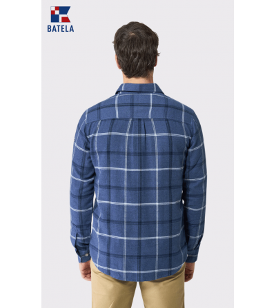 Camisa franela cuadros azules BATELA