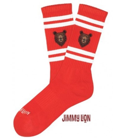 calcetin Jimmy lion Athletic Head Bear rojo