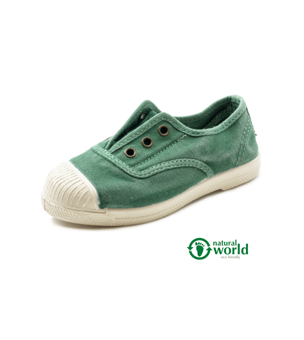 zapatilla loneta algodón orgánico OLD GRAPE para niños Natural World