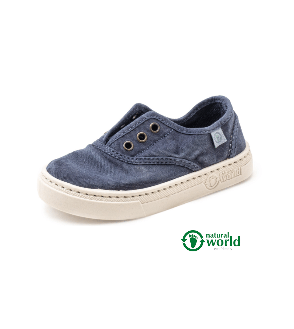 zapatilla loneta algodón orgánico OLD EBRO para niños Natural World