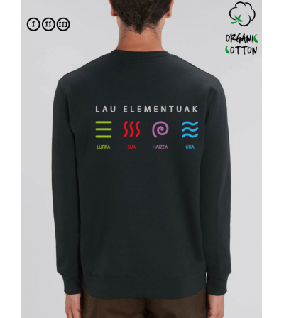 LAU ELEMENTUAK sudadera unisex sin capucha