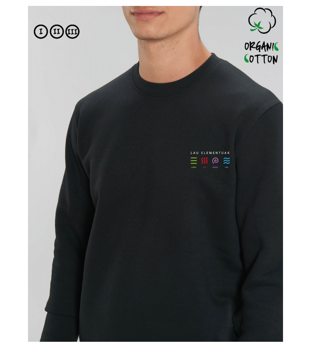 LAU ELEMENTUAK sudadera unisex sin capucha