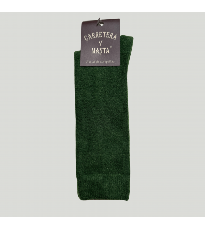 Calcetines lana merina CARRETERA Y MANTA verde oscuro