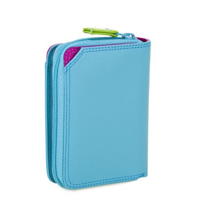 Cartera pequeña de piel con cremallera Liguria