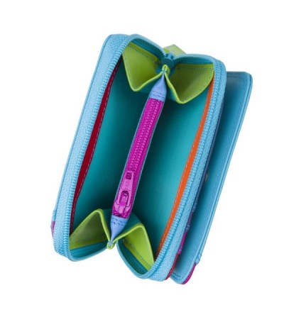 Cartera pequeña de piel con cremallera Liguria