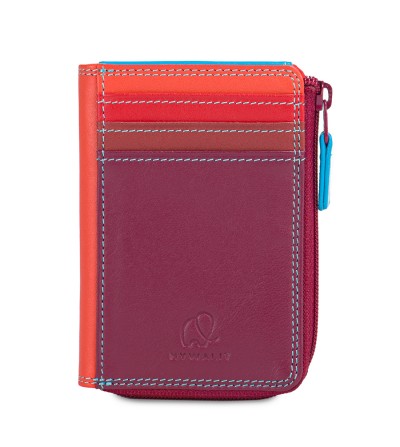 Monedero pequeño de piel con cremallera POMPEII