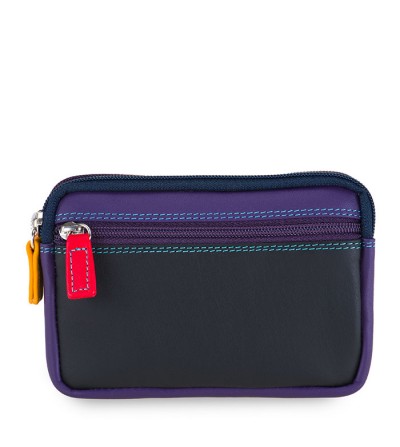 Monedero pequeño de piel doble cremallera NEGRO 2