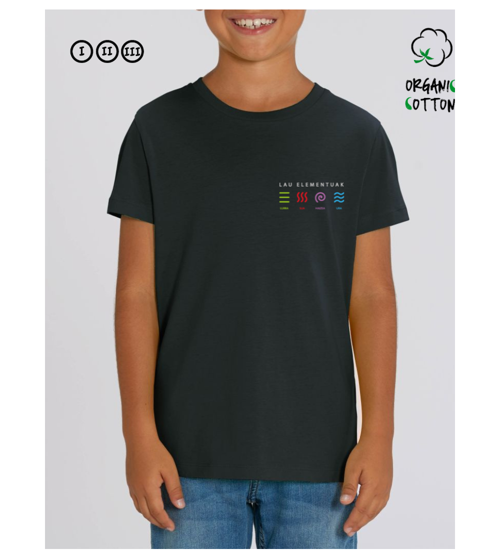 LAU ELEMENTUAK camiseta niños